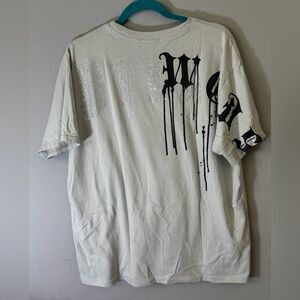 Men's Cream Rhinestone Graphic T-Shirt